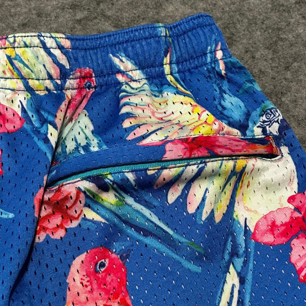 Chubbies Athletic Shorts Mens S Multicolor Parrot Mesh Activewear Preppy - Picture 4 of 13
